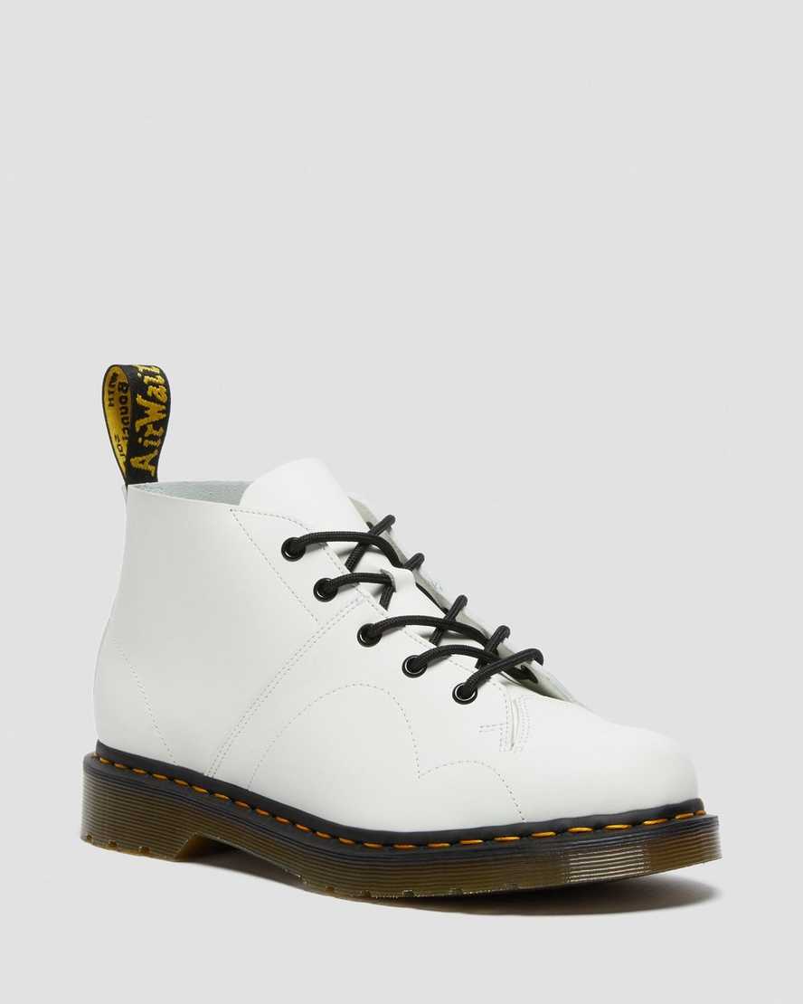 Dr. Martens Church Smooth Deri Kadın Deri Çizmeler - Bot Beyaz |ZTOVS5302|